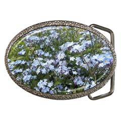 Little Blue Forget-me-not flowers Belt Buckles