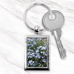 Little Blue Forget-me-not flowers Key Chains (Rectangle) 