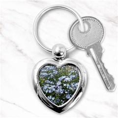 Little Blue Forget-me-not flowers Key Chains (Heart) 