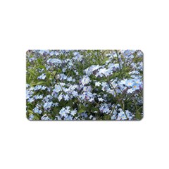 Little Blue Forget-me-not Flowers Magnet (name Card) by picsaspassion