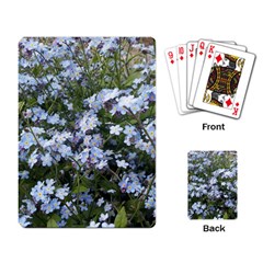 Little Blue Forget-me-not flowers Playing Card