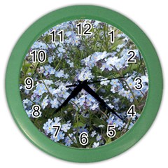 Little Blue Forget-me-not flowers Color Wall Clocks