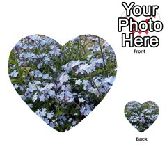 Little Blue Forget-me-not flowers Multi-purpose Cards (Heart) 