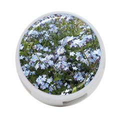 Little Blue Forget-me-not flowers 4-Port USB Hub (One Side)