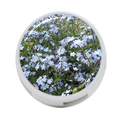 Little Blue Forget-me-not flowers 4-Port USB Hub (Two Sides) 