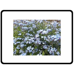 Little Blue Forget-me-not flowers Fleece Blanket (Large) 