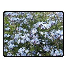 Little Blue Forget-me-not flowers Fleece Blanket (Small)