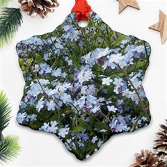 Little Blue Forget-me-not flowers Ornament (Snowflake) 