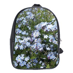 Little Blue Forget-me-not flowers School Bags (XL) 