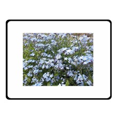 Little Blue Forget-me-not flowers Double Sided Fleece Blanket (Small) 