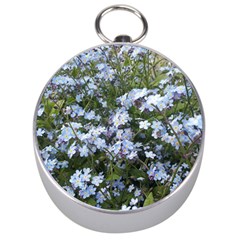 Little Blue Forget-me-not flowers Silver Compasses