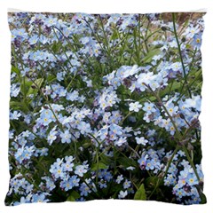 Little Blue Forget-me-not flowers Large Flano Cushion Case (Two Sides)