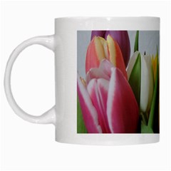 Colorful Bouquet Tulips White Mugs by picsaspassion