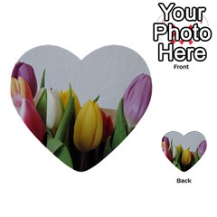 Colorful Bouquet Tulips Multi-purpose Cards (heart) 