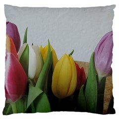 Colorful Bouquet Tulips Standard Flano Cushion Case (one Side) by picsaspassion