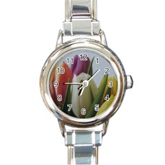 Colored By Tulips Round Italian Charm Watch by picsaspassion