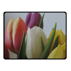 Colored By Tulips Fleece Blanket (small) by picsaspassion