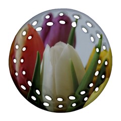 Colored By Tulips Ornament (round Filigree)  by picsaspassion