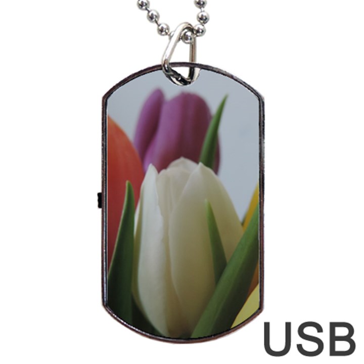 Colored by Tulips Dog Tag USB Flash (Two Sides) 