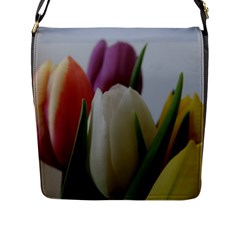 Colored By Tulips Flap Messenger Bag (l)  by picsaspassion