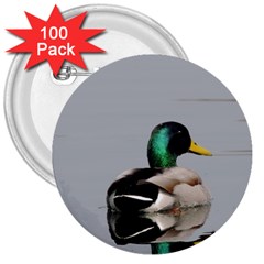 Swimming Duck 3  Buttons (100 Pack) 