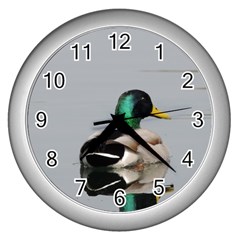 Swimming Duck Wall Clocks (silver) 