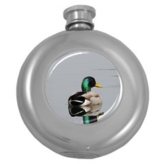 Swimming Duck Round Hip Flask (5 Oz) by picsaspassion