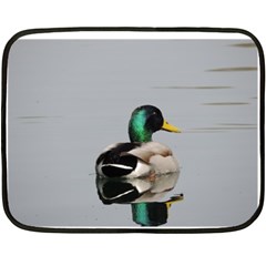 Swimming Duck Double Sided Fleece Blanket (mini)  by picsaspassion