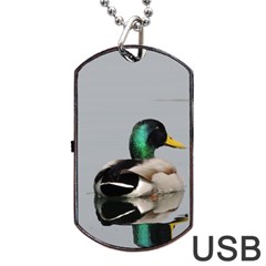 Swimming Duck Dog Tag Usb Flash (one Side)