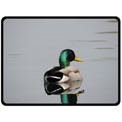 Swimming Duck Double Sided Fleece Blanket (large)  by picsaspassion