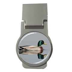 Wild Duck Swimming In Lake Money Clips (round)  by picsaspassion