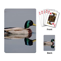 Wild Duck Swimming In Lake Playing Card