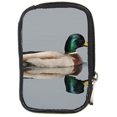 Wild Duck Swimming In Lake Compact Camera Cases by picsaspassion