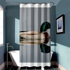 Wild Duck Swimming In Lake Shower Curtain 36  X 72  (stall)  by picsaspassion