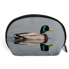 Wild Duck Swimming In Lake Accessory Pouches (large)  by picsaspassion