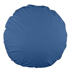 Blue Color Large 18  Premium Flano Round Cushions by picsaspassion