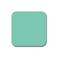 Mint Color Rubber Coaster (square)  by picsaspassion