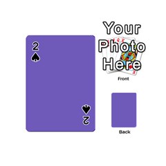 Lilac - Purple Color Design Playing Cards 54 (mini)  by picsaspassion