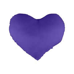 Lilac - Purple Color Design Standard 16  Premium Flano Heart Shape Cushions