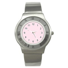 Pink Color Design Stainless Steel Watch by picsaspassion