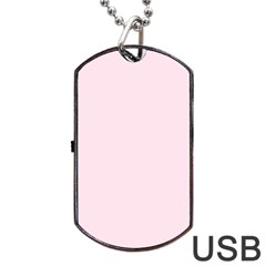 Pink Color Design Dog Tag Usb Flash (two Sides)  by picsaspassion