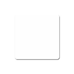 White Color Design Square Magnet by picsaspassion