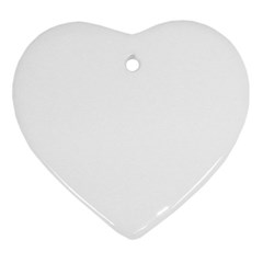 White Color Design Heart Ornament (2 Sides) by picsaspassion