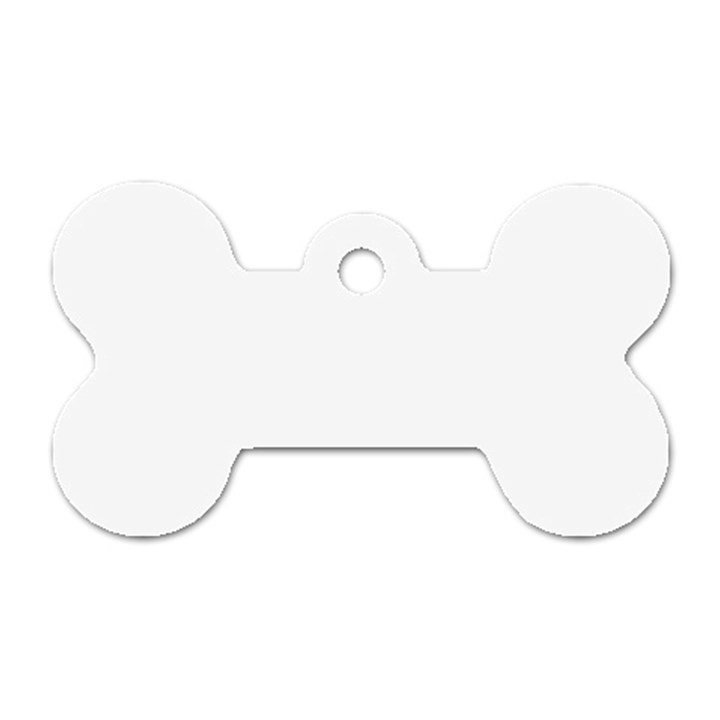 White color design Dog Tag Bone (Two Sides)