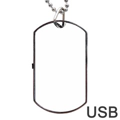 White Color Design Dog Tag Usb Flash (one Side)