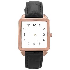 White Color Design Rose Gold Leather Watch 