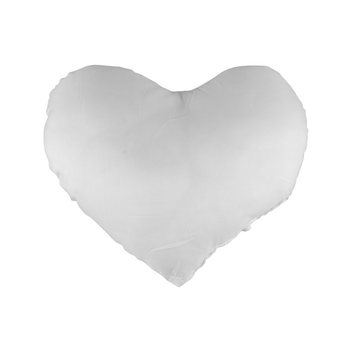 White color design Standard 16  Premium Flano Heart Shape Cushions