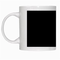 Black Color Design White Mugs