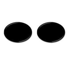 Black Color Design Cufflinks (oval) by picsaspassion