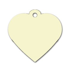 Yellow Color Design Dog Tag Heart (two Sides) by picsaspassion